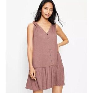 LOFT Bow Tie Flounce boho Western Dress L